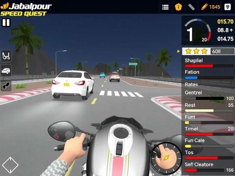 Jabalpur Speed Quest gameplay screenshot showing Indian city racing